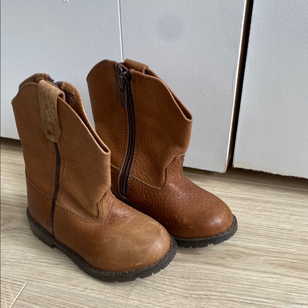 Kids Brown Leather Boots
